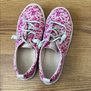 Sperry Pink Floral Women's Sneakers